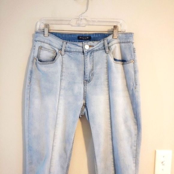 Baccini high rise frayed split bottom jeans - Picture 2 of 5